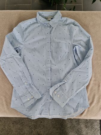 H&M Hemd Gr. 32, gestreift blau weiss mit schwarz