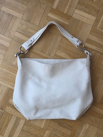 Vera pelle white shoulder bag