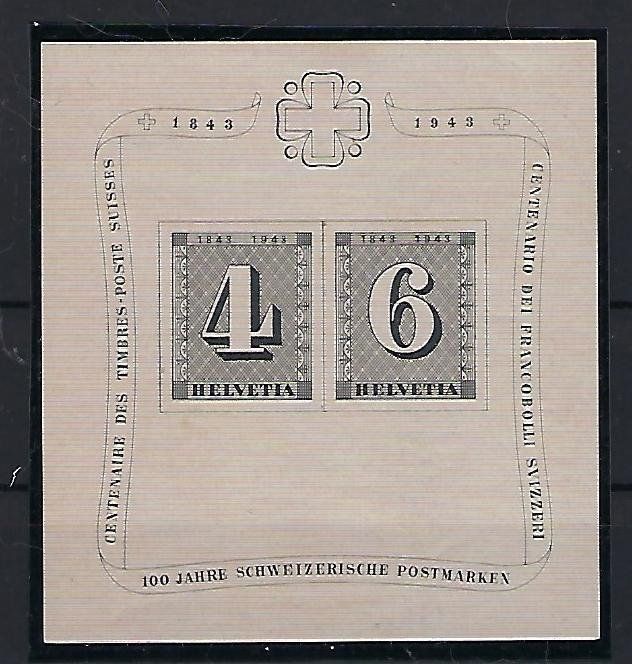 1943 Block 100 Jahre Postmarken ungebraucht 14908 (Gebraucht) in Lunden ...