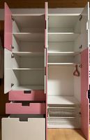 Schöner Kinder-/Jugendschrank in Rosa & Weiss  viel Staurau