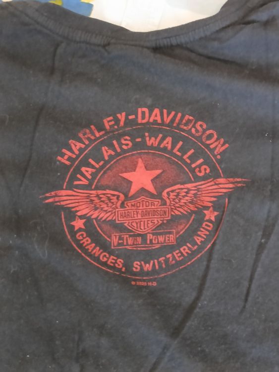 Super T-Shirt Harley-Davidson Femme Noir Brodé Taille S 3