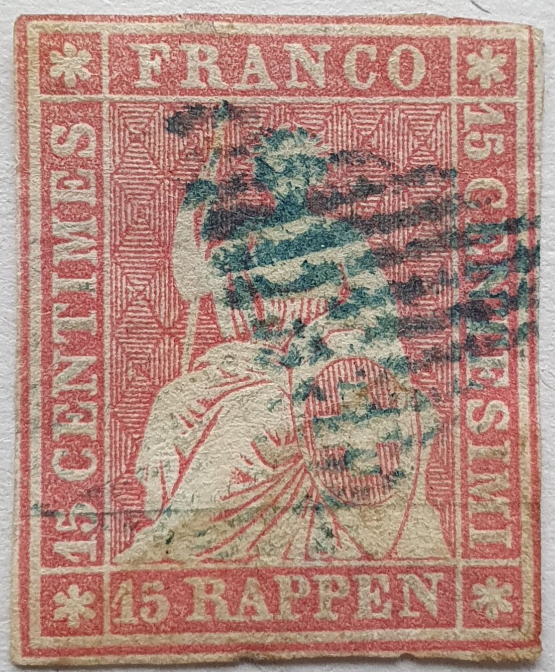 Tutti i francobolli: Strubel 24A3c Kat. 240.- mit Befund – Usato da Balgach venduto da SIMEON27