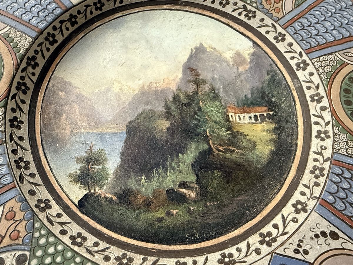 Piatti: Vintage Wandplatte, Schweizer – Usato da Aarburg venduto da Yula24 1