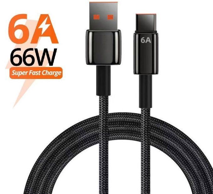 66W 6A USB zu USB-C Schnelle Lade Datum Kabel Type-C