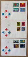 Sonderpostmarken auf 3 Couverts mit MUBA-Stempel 1968