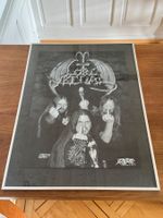 Alu Bilderrahmen 71x51 LORD BELIAL Metal-Band Poster. Ablaze