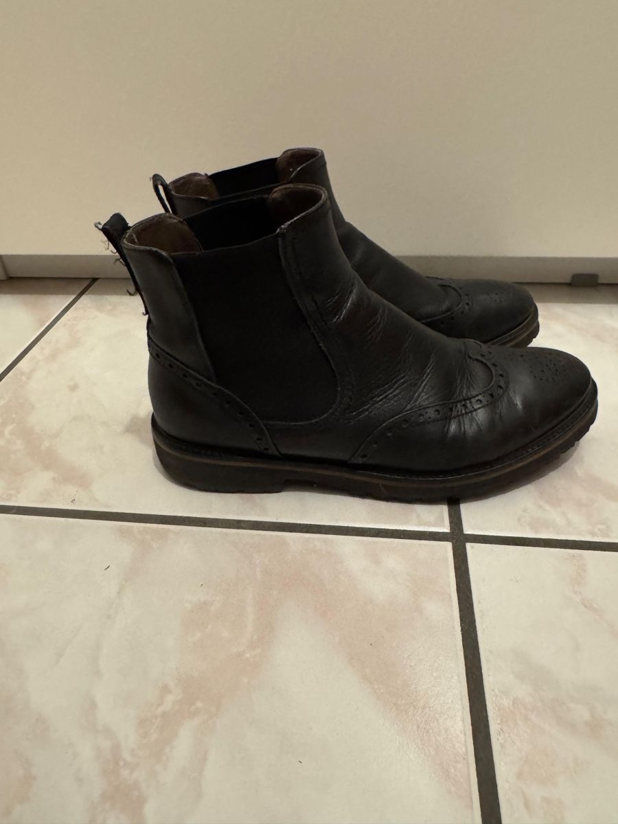 Chaussures hommes: Handgefertigte Lederstiefeletten Gr 40 – D'occasion à Sementina par RiccardoCo 2