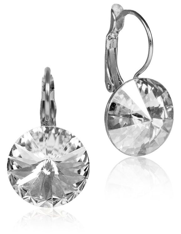 Produktbild von Clip-On Ohrringe Mit Lila Zirkonia – Versilbert, 8 Mm, Kubischer Zirkonia, Für Nicht Durchstochene Ohren