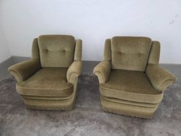 Midcentury Vintage Dänische Velours Lounge Sessel Klassiker