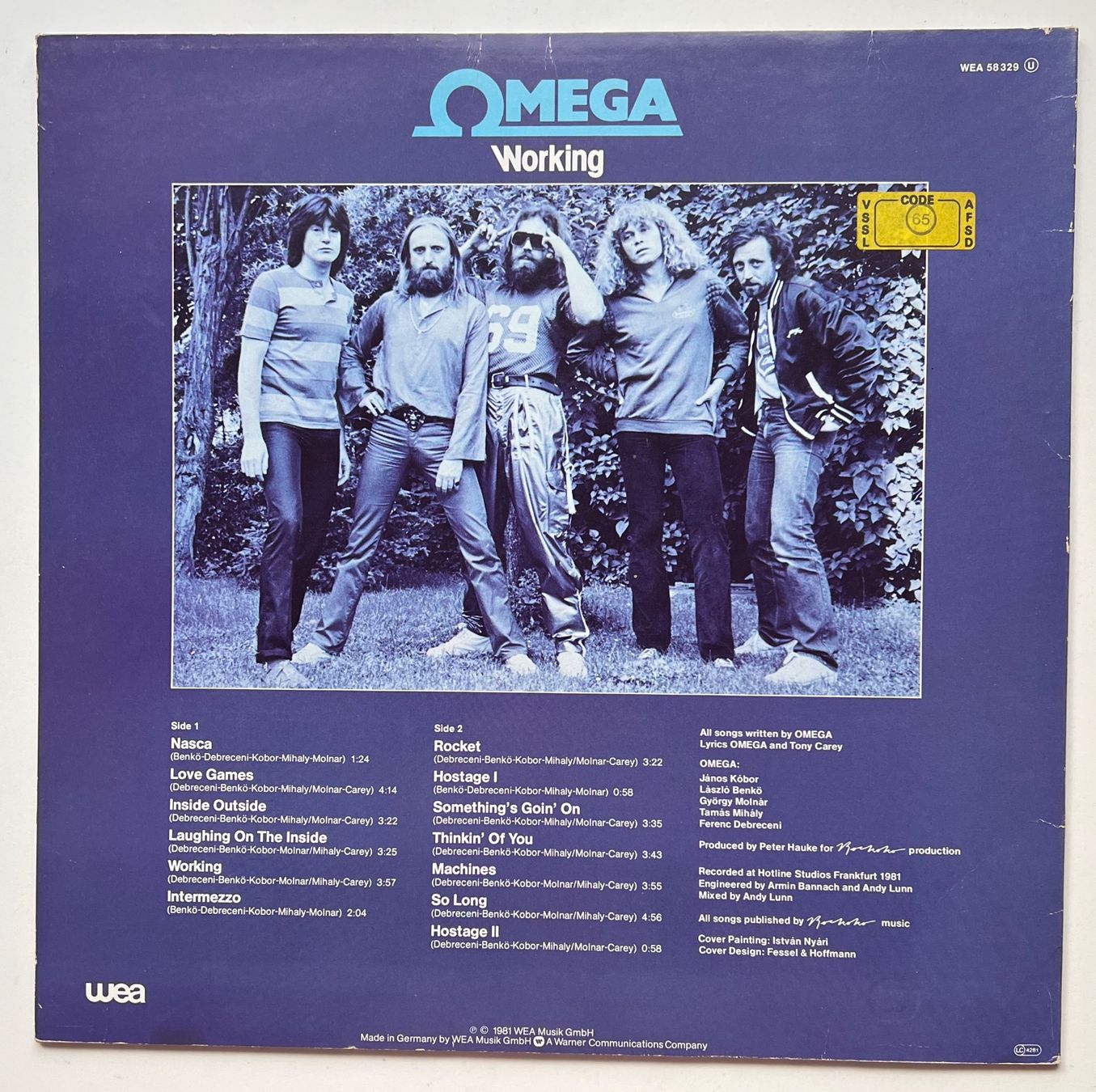 Dischi in vinile: Omega / Working (1981) – Usato da Näfels venduto da rottabi 1