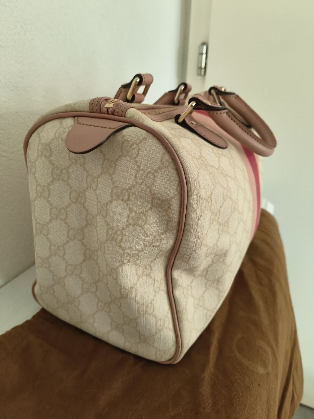 Gucci Taschen für Damen: sac Gucci Boston crème et rose – Gebraucht aus Préverenges von cpa_v28q 3