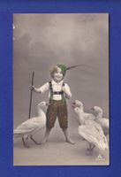 ENFANT - Jeune garçon et oies