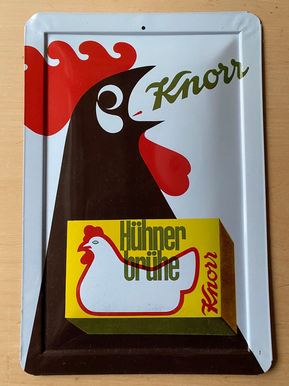 Knorr Insegne: Werbeschild Knorr Hühnerbrühe – Nuovo (secondo la descrizione) da deitingen venduto da popcorn02
