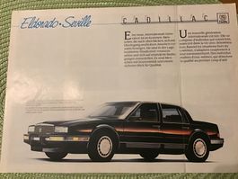 Cadillac Eldorado Seville Faltprospekt mit Falt 4 Seiten