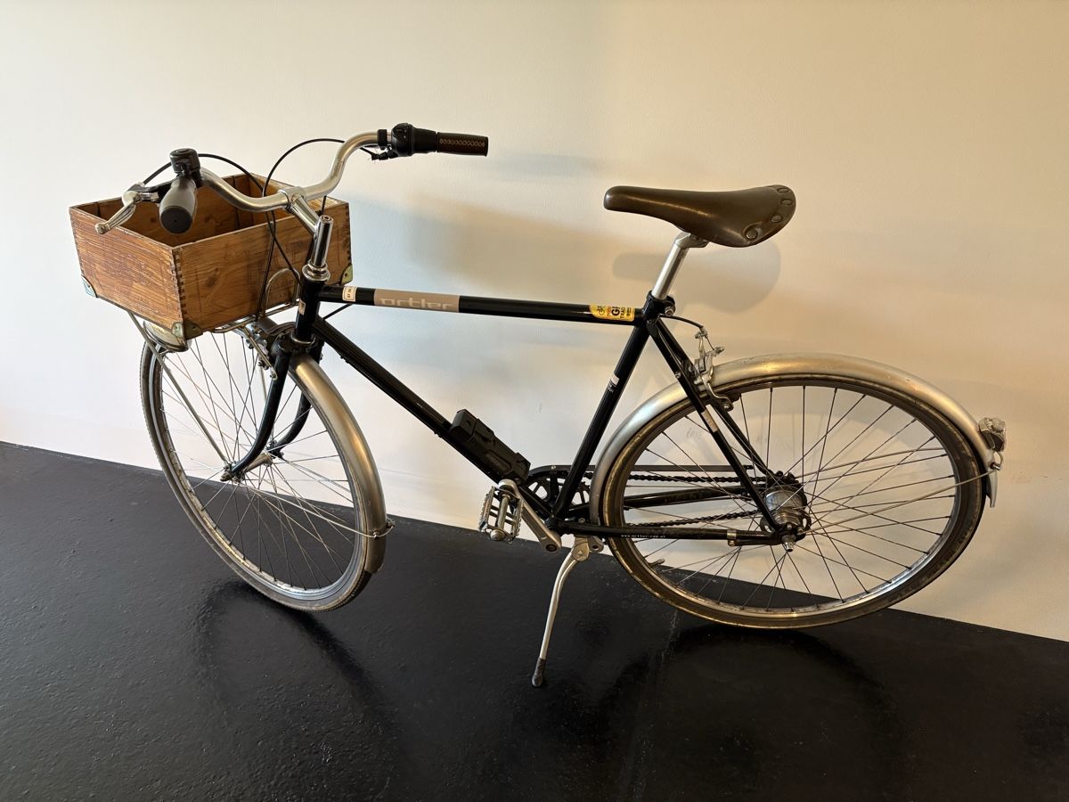 Velos: Retro Ortler Bricktown Velo mit Holzkorb – Gebraucht aus Luzern von Klosters02 4