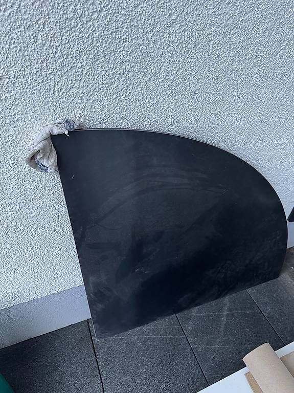 Piatti di portata: Funkenschutz-Eckplatte 1m Radius – Usato da Hettlingen venduto da Weideri