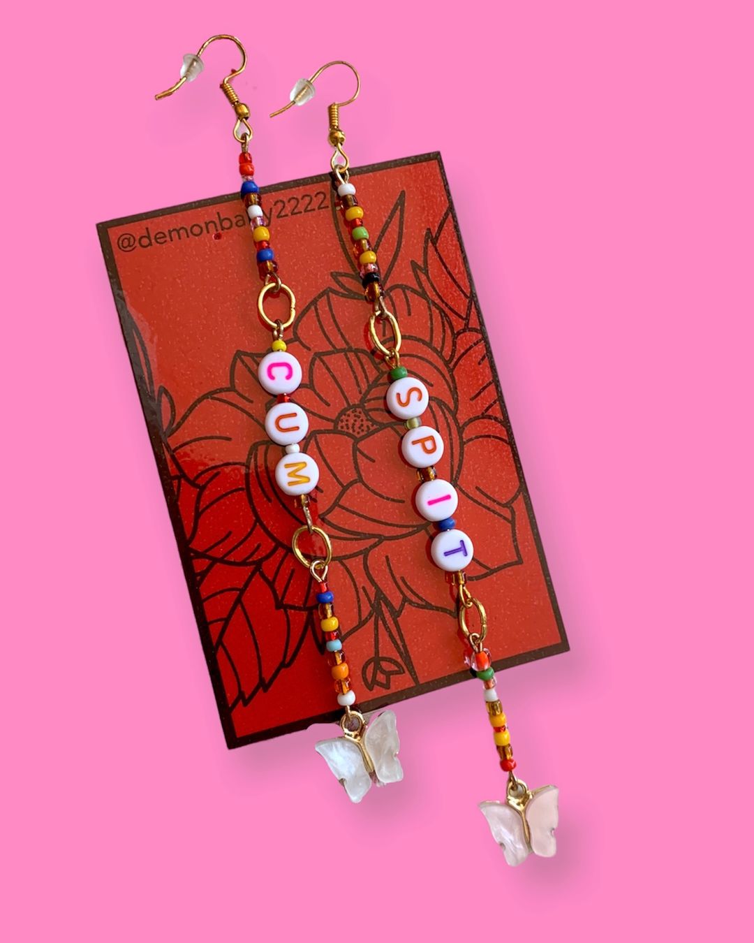 Ohrringe & -stecker: "I left that.. " earrings – Neu und originalverpackt aus Basel von demonbaby2222 1