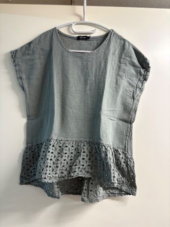 Leichtes Sommer Top "TODAY" Gr L - Stickerei - luftig 45 ...