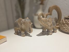 2 Deko-Elefanten, Vintage Look