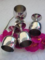 Neuwertig 4 Vintage Glace-/Dessertbecher Edelstahl