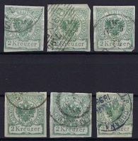 Österreich 1859 Zeitungsmarken  mit Doppeladler 2Kreuzer