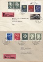 1944/47, 2 Satzbriefe Pro Juventute als Eilsendungen