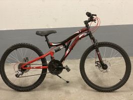 Mountainbike KS Cycling Dice schwarz rot gefedert