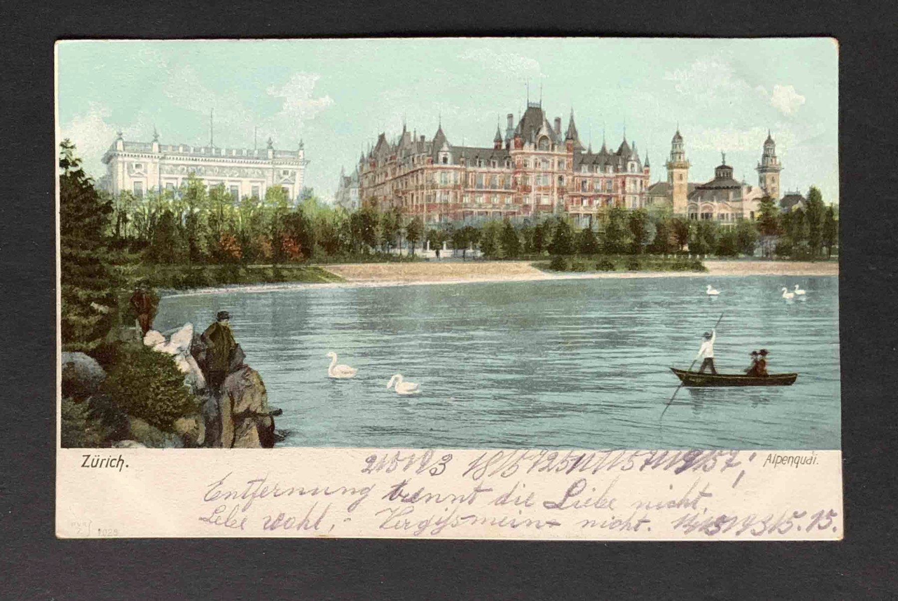 Cartoline postali: AK Zürich Alpenquai – Usato da Goldau venduto da artelier1