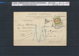 1908 Nachporto auf Karte von Frankreich
