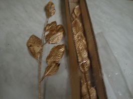 Kunstblume Rosenbläter Gold