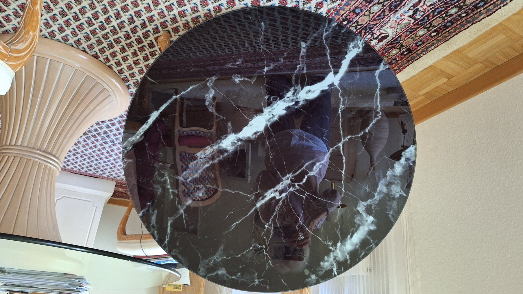 Servierplatten: Neue Hartglas-Tischplatte in Marmoroptik – Neu und originalverpackt aus Zürich von Amichick01