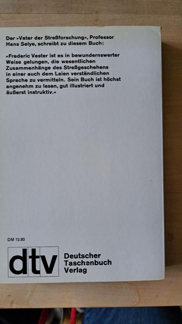 Libri: Klassiker. Frederic Vester: Phänomen Stress – Usato da Zürich venduto da chusel 1