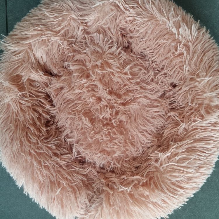 Katzenbett Rund, Grau | Kuscheliges Donut-Bett Für Kleine Hunde & Katzen, Waschbar, Rutschfeste Unterseite – D48/53 Cm
