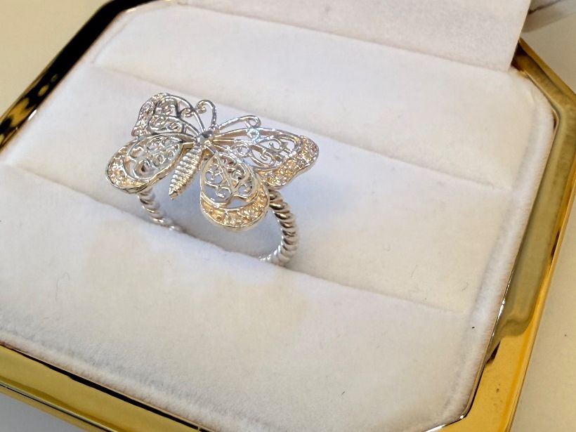 Anelli: Ring Schmetterling Silber 925 Gr. 54 – Nuovo e nell'imballaggio originale da Zug venduto da gold.schmuck 2