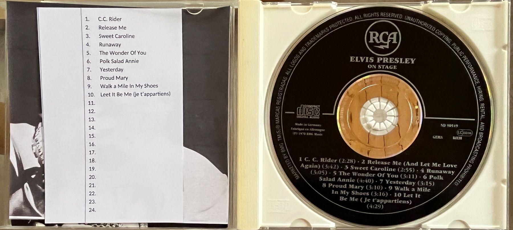 CD: CD - On Stage d'Elvis Presley – Usato da Renan BE venduto da johncactus 3