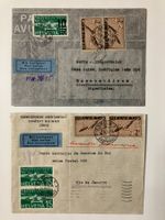 Flugpost 1934/36, je m. Paar 2Fr., nach Argentinien