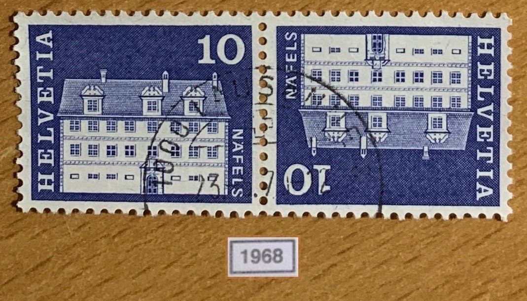 Tutti i francobolli: Timbres suisses 1968 NAFELS – Usato da Lausanne venduto da Cabessa