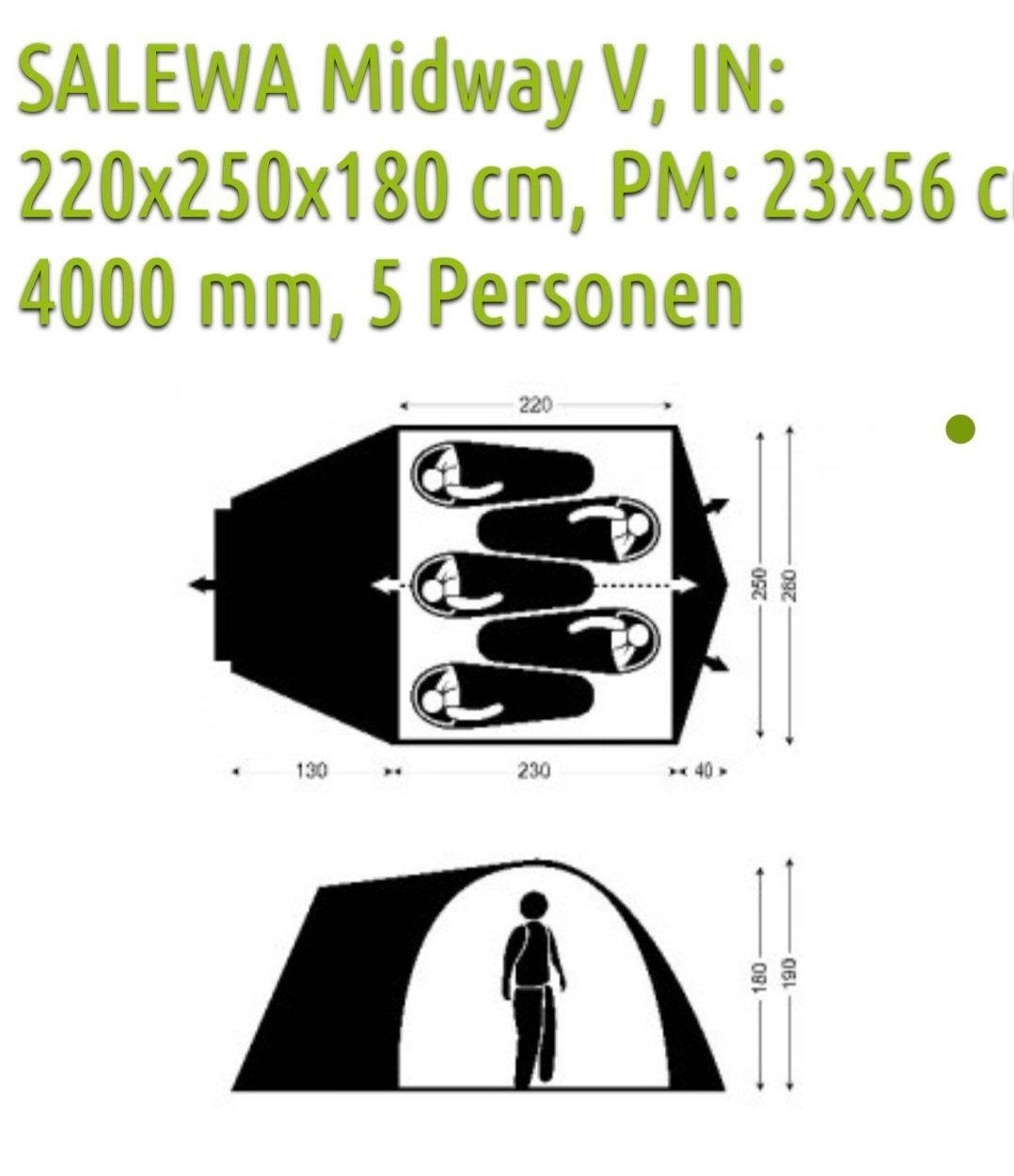Salewa Tende : 4-5 Personen Zelt Salewa – Usato da Egliswil venduto da nor_fwl6 1