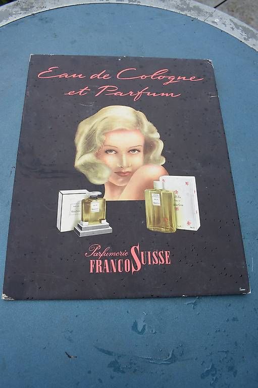 Profumi & Eau de Toilette: Sehr Alte Parfum Reklame CH – Usato da Brügg BE venduto da Aristotolius
