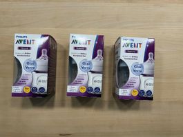 3x Philips Avent Natural Glasflasche 120ml 0M+ (unbenutzt)