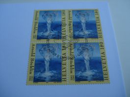 Marke Arnold Böcklin, 2001, FDC Einzel + 4erblock, 2 Belege