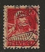 1915  10 Rp Tell rot Type I, Vollstempel
