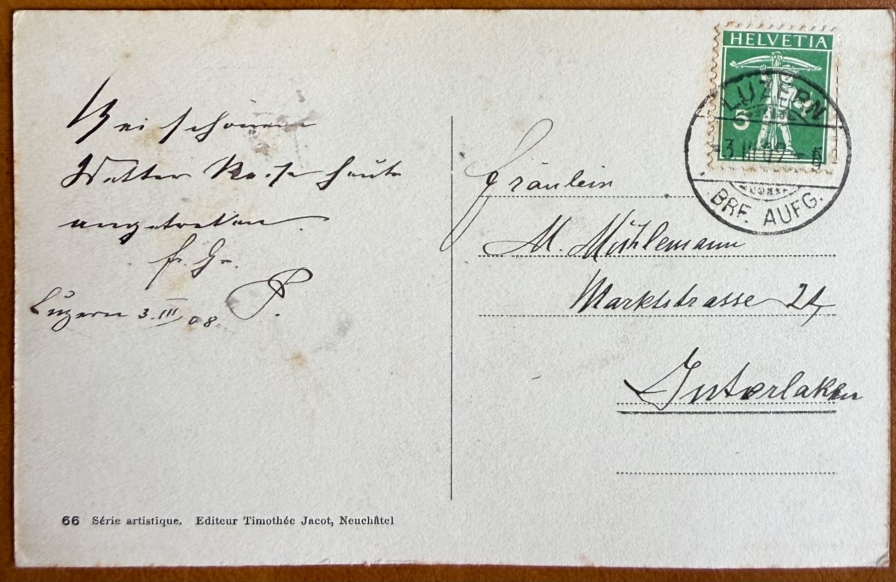 Cartoline postali: Luzern - Le soir 1902 – Usato da Lutry venduto da Ediego 1