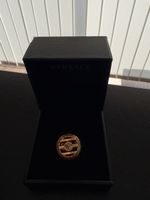 Authentic Vintage Versace Ring, Gold Tone, Size 9, Gift!