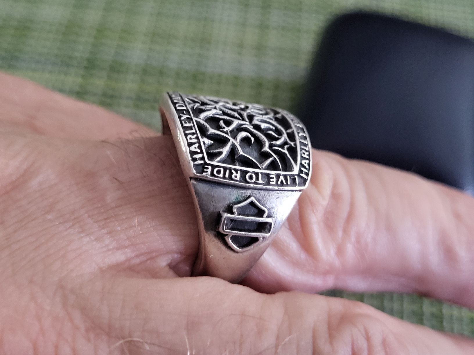 Harley-Davidson Anelli: Harley Davidson Ring, Silber 925, Herrenring, Top Zustand! – Nuovo (secondo la descrizione) da Oberglatt ZH venduto da watchkurt 7