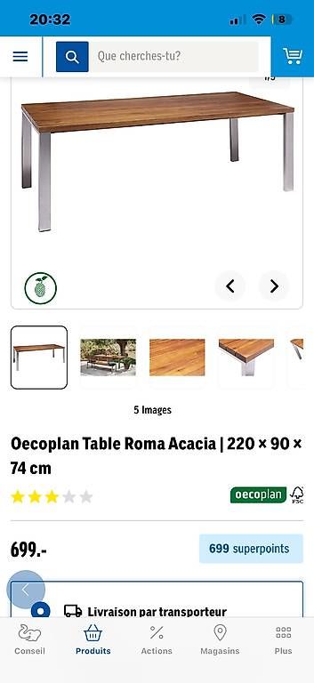 Tische: Table et 2 bancs de jardin  – Gebraucht aus Auboranges von Regusse 1