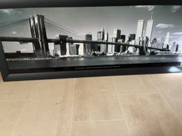Gerahmtes New York Brooklyn Bridge Foto, Top Zustand!