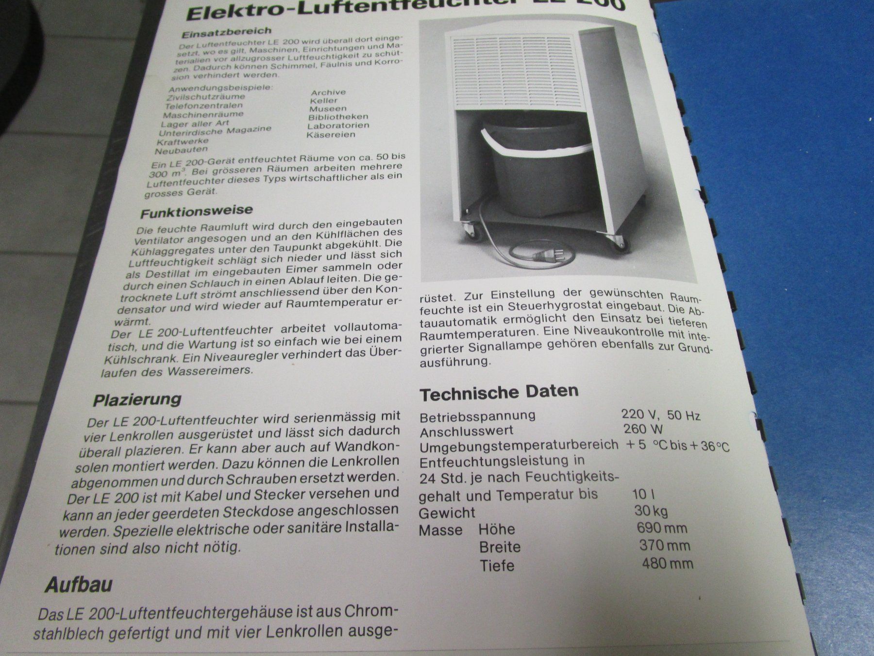 Deumidificatori: Luftentfeuchter mit Kondenswasserpumpe LE 200 – Usato da Rapperswil SG venduto da Ralphy 6