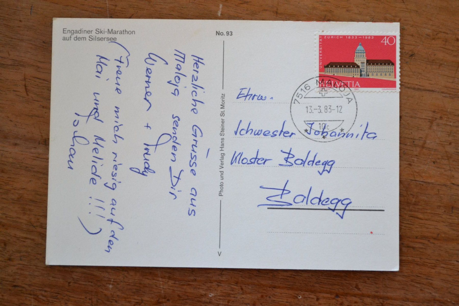 Cartoline postali: AK Engadiner Skimarathon GR – Usato da Beinwil am See venduto da kajak55 1