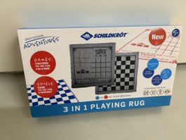 Neues Schildkröt 3-in-1 Spiel, Dame, Mühle, Tic Tac Toe